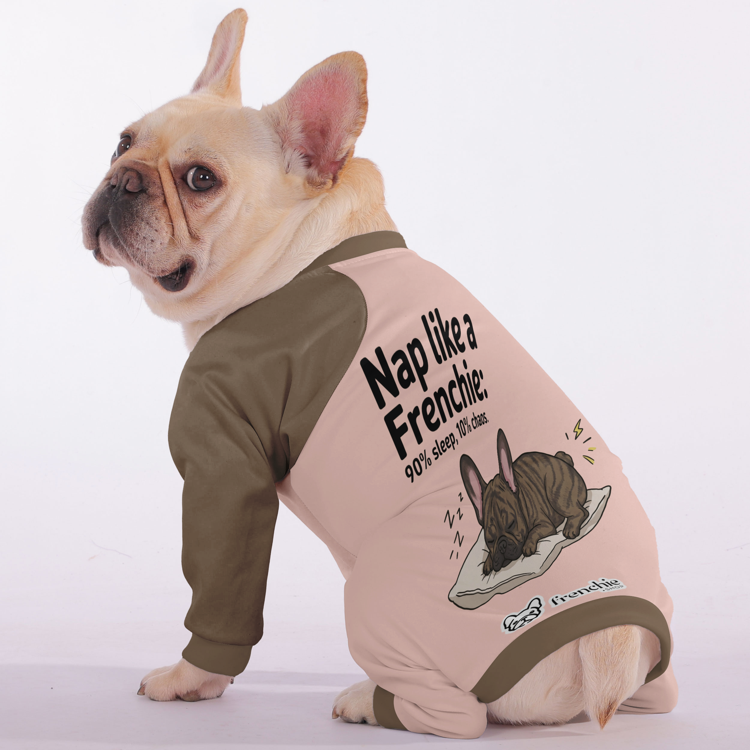 Nap like a Frenchie: 90% sleep, 10% chaos - Frenchie Pajamas – Ultra-Soft, Cozy, & Adorably Stylish