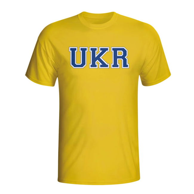 Ukraine Country Iso T-Shirt (Yellow) - Kids Quality Premium