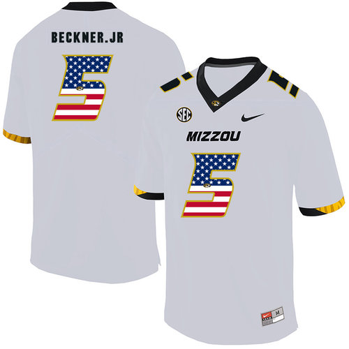 Men's None White 2024 college football Terry Beckner #5 performance