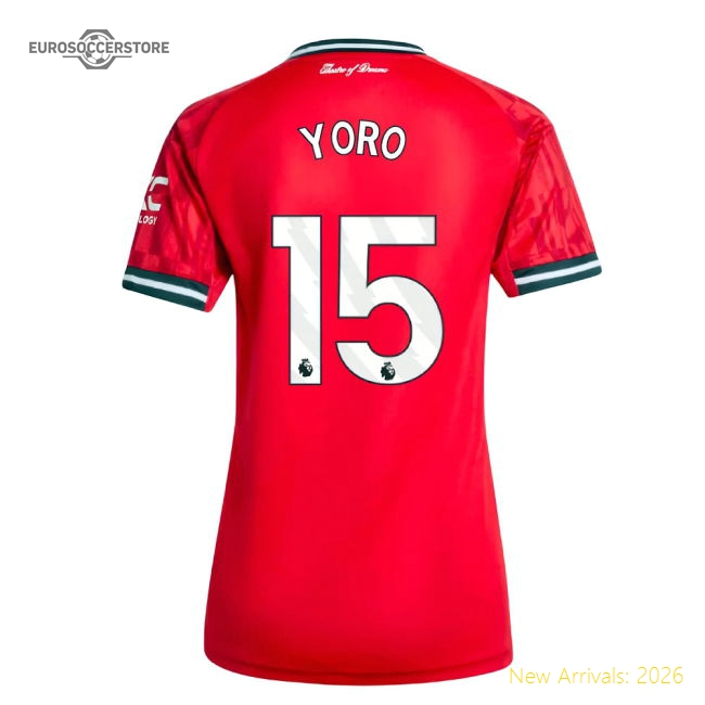 Authentic 2025-2026 Man Utd Home Shirt (womens) (yoro 15) - Premium