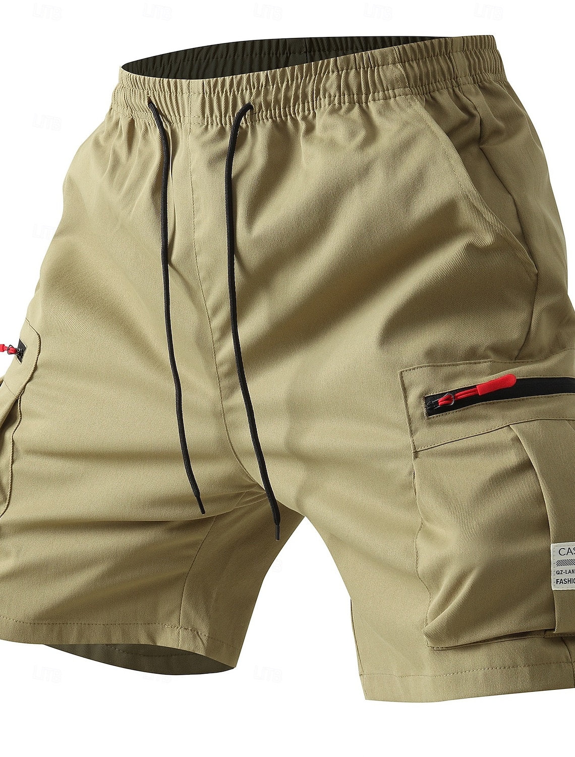 Men's Tactical Cargo Shorts Casual Pocket Elastic Waist Plain Solid #3