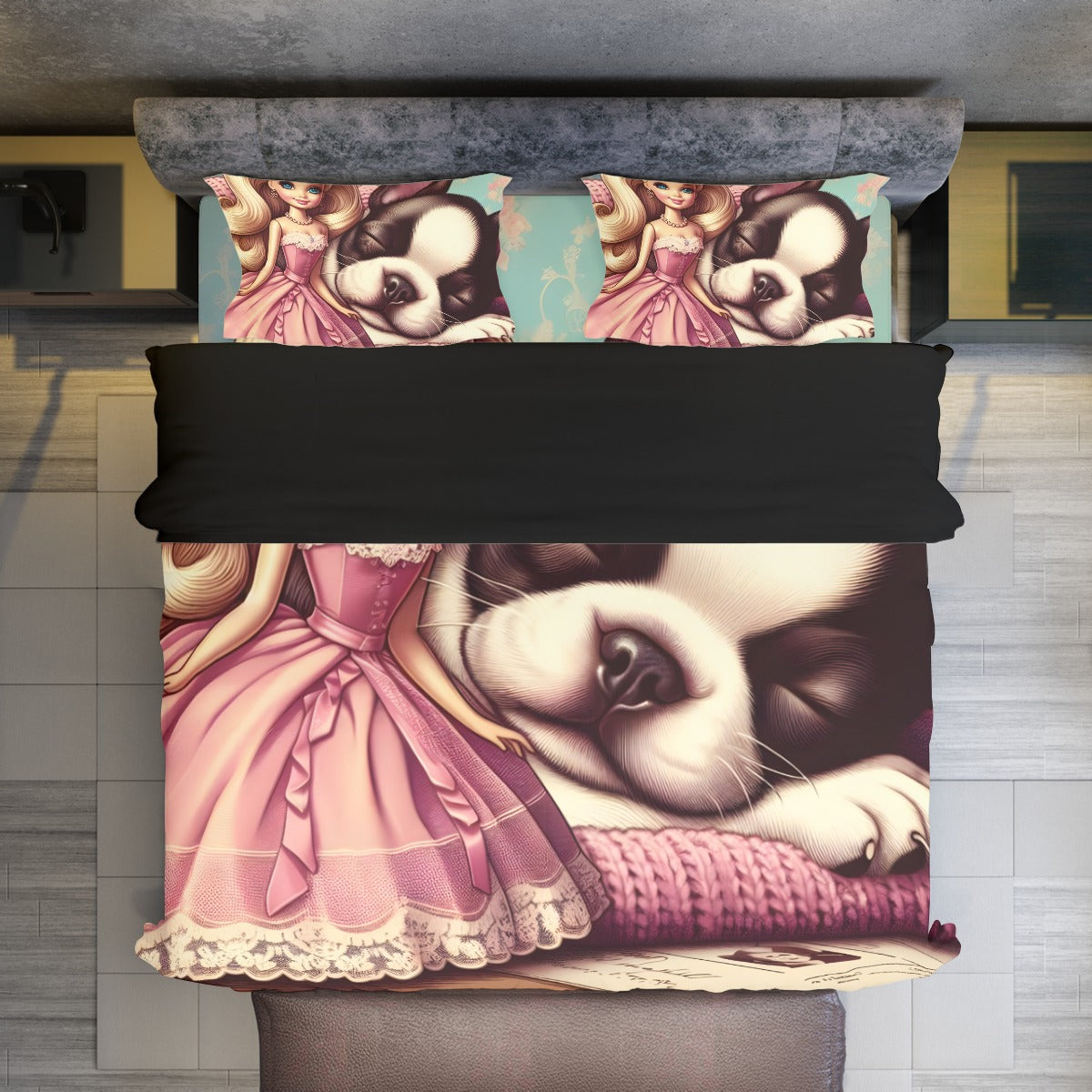 Bowie- Duvet Cover Set for Boston Terrier lovers