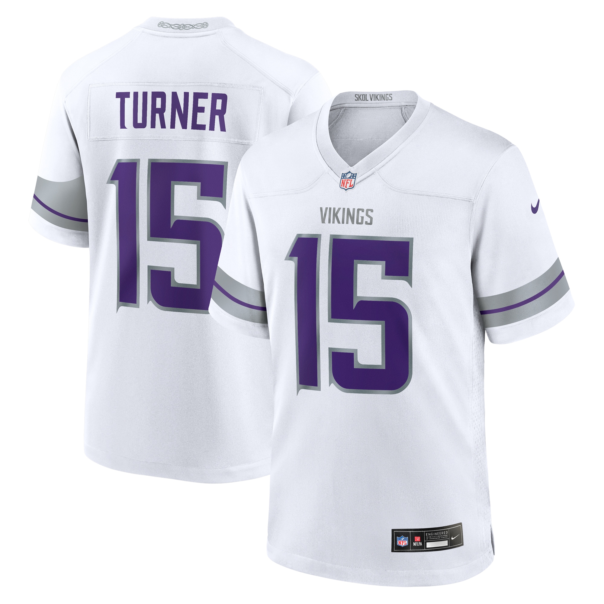 [LK] Dallas Turner Minnesota Vikings Alternate Game Jersey - White