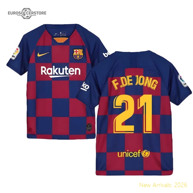 Elite Barcelona Home F.de Jong Jersey 2025-2026 Moisture-wicking