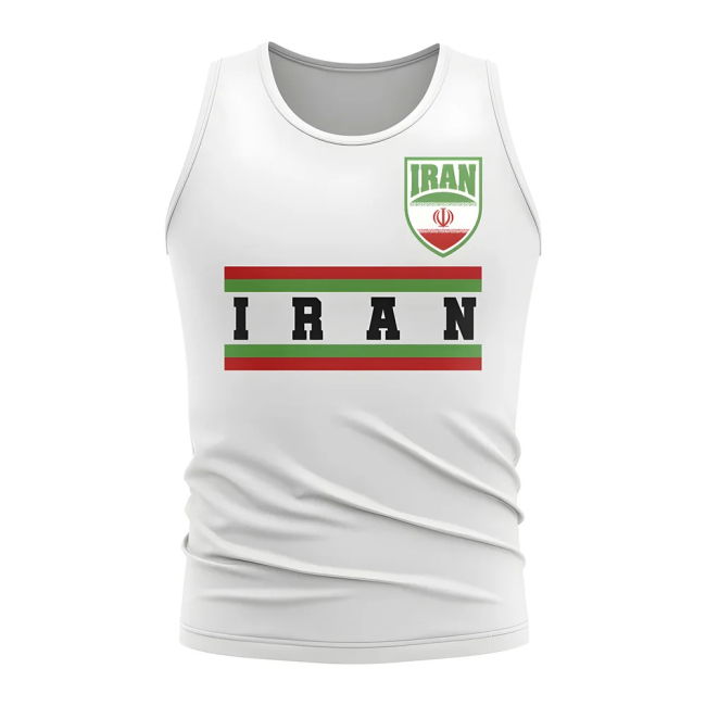 Pro-Grade Pro-Grade Iran Core Football Country Sleeveless Tee (White)