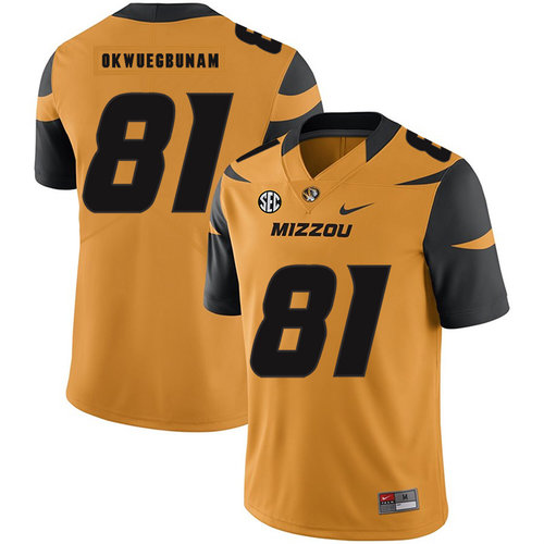 Men's None Gold 2024 game jersey Albert Okwuegbunam #81 durabl Jersey