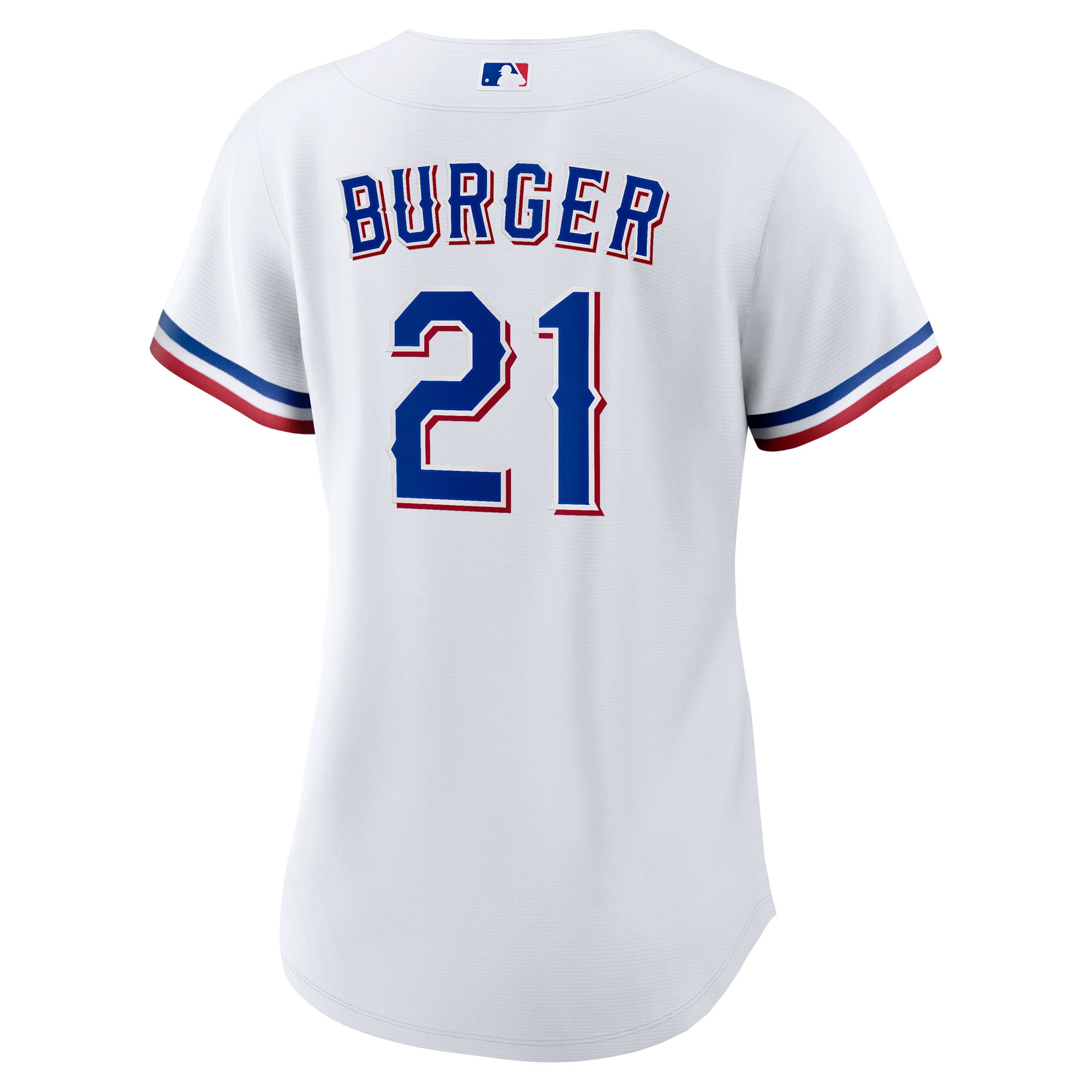[LK] Jake Burger Texas Rangers Women's Home Replica Jersey - White