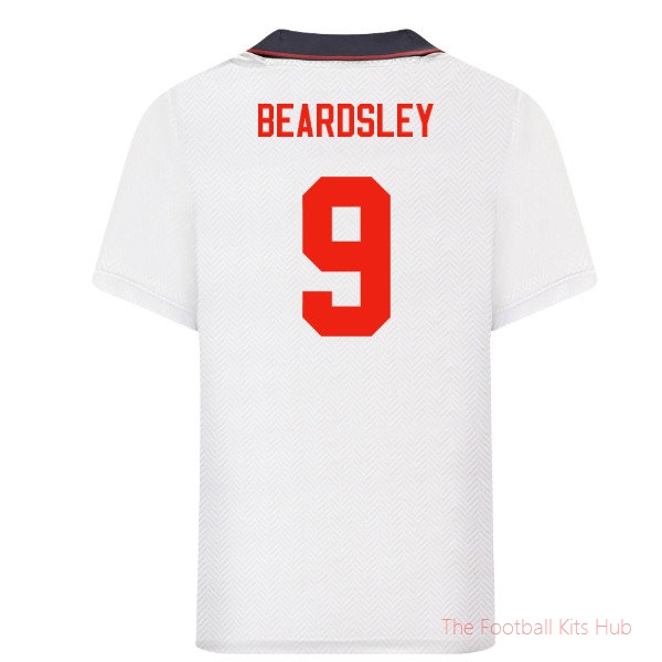 1993 England Home Retro Shirt (Beardsley 9)