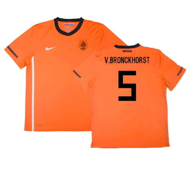 Affordable Holland 2010-11 Home Shirt ((Excellent) S) (V.Bronckhorst 5) Classical