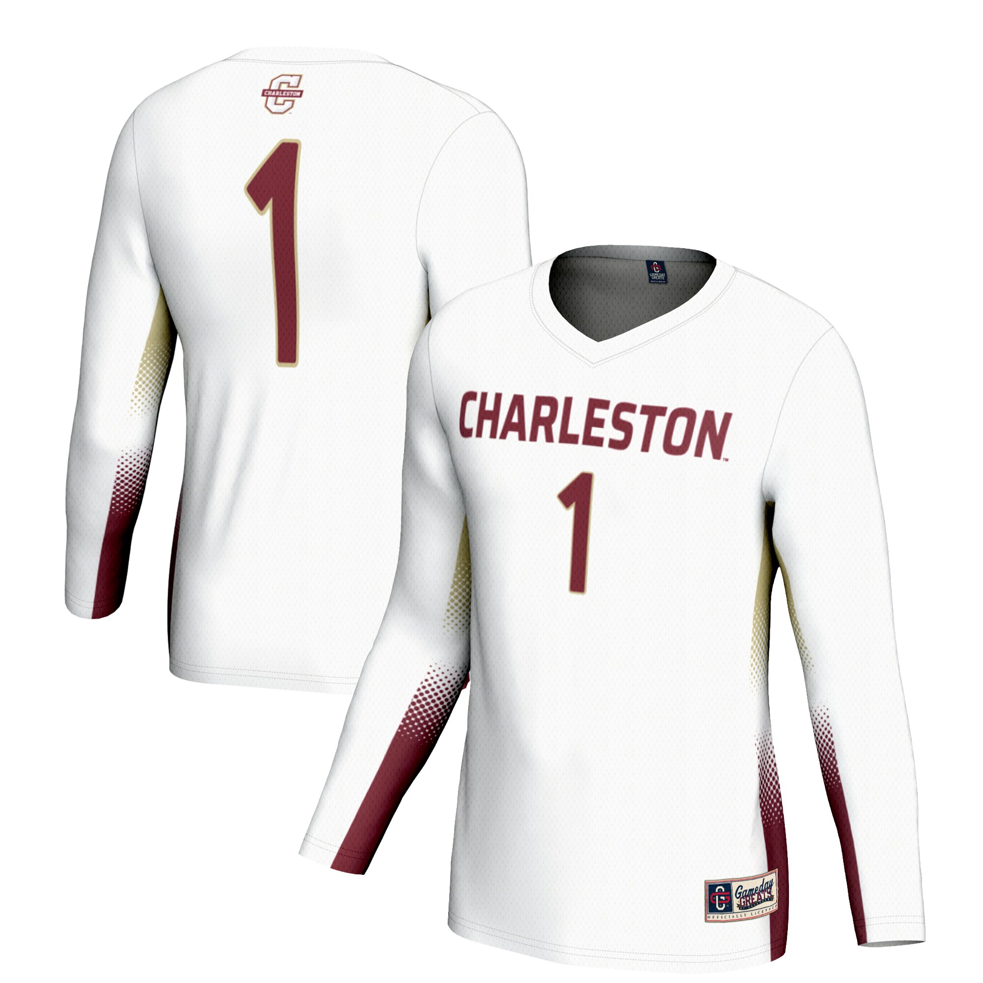 [DDG] Charleston Cougars GameDay Greats Youth Lightweight Women's Volleyball Jersey - White