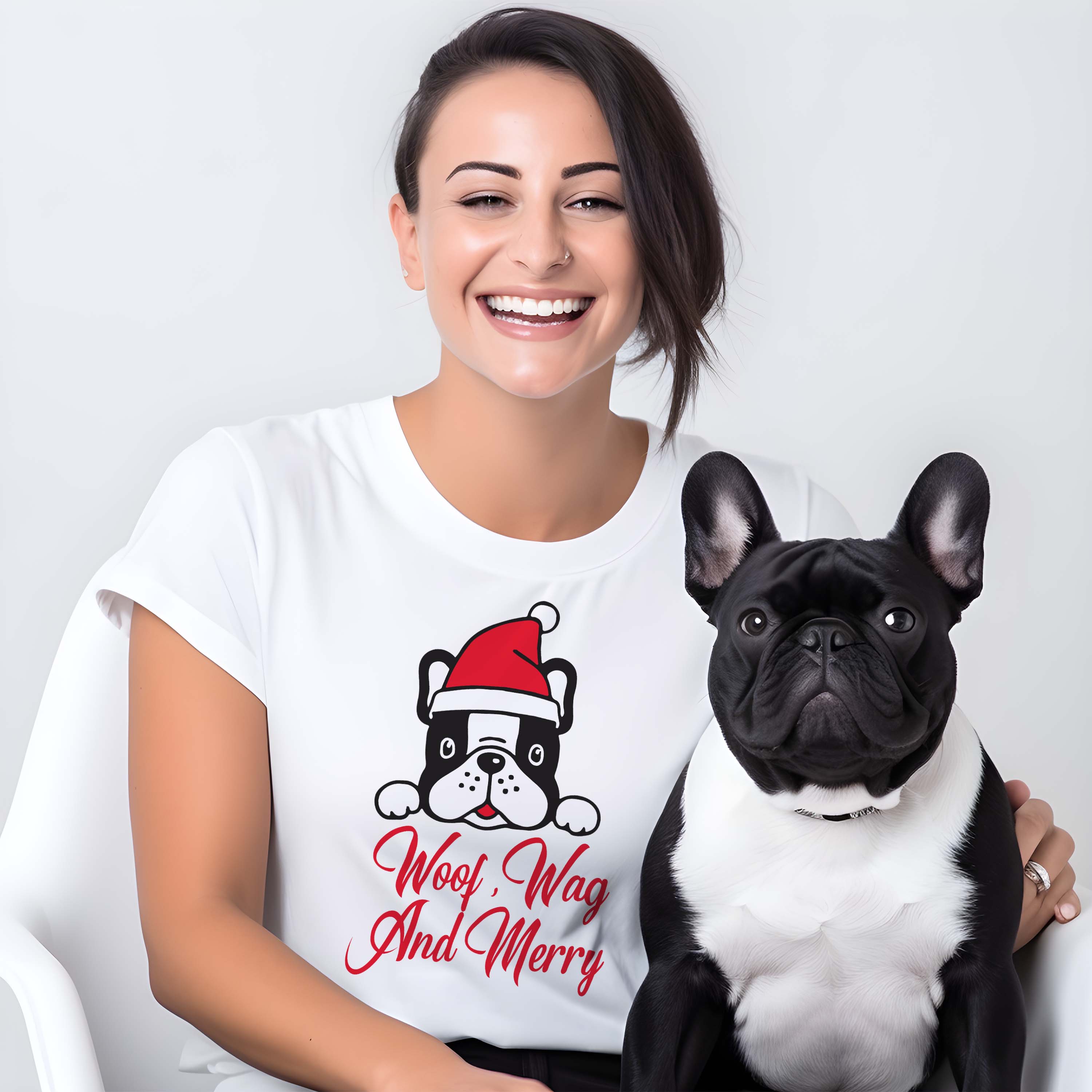 Ideal Festive Gift - Bulldog Inspired Unisex T-shirt Indoor Comfort