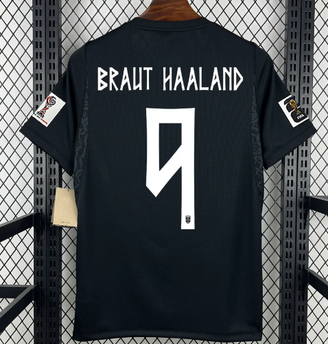 [FSOUK] Norway Erling Braut Haaland 9 Black Away Jersey Youth 2026 World Cup