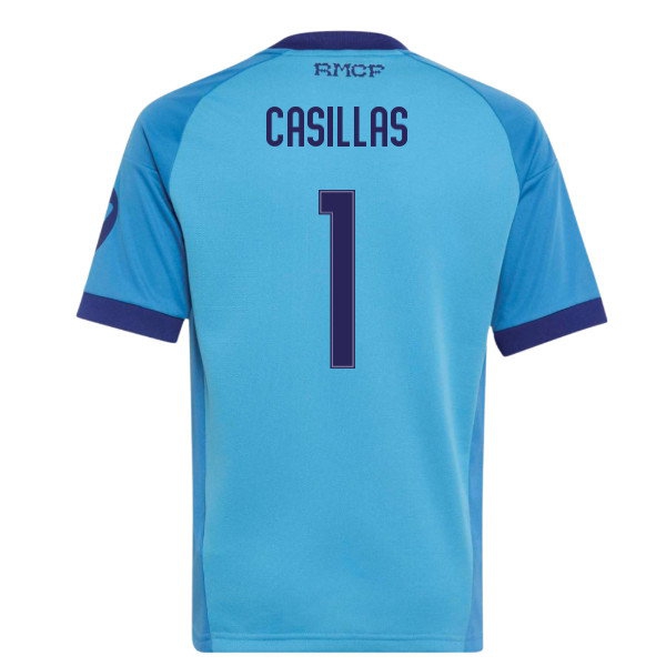 2026-2027 Real Madrid Away Goalkeeper Shirt (App Sky Rush) - Kids (Casillas 1)