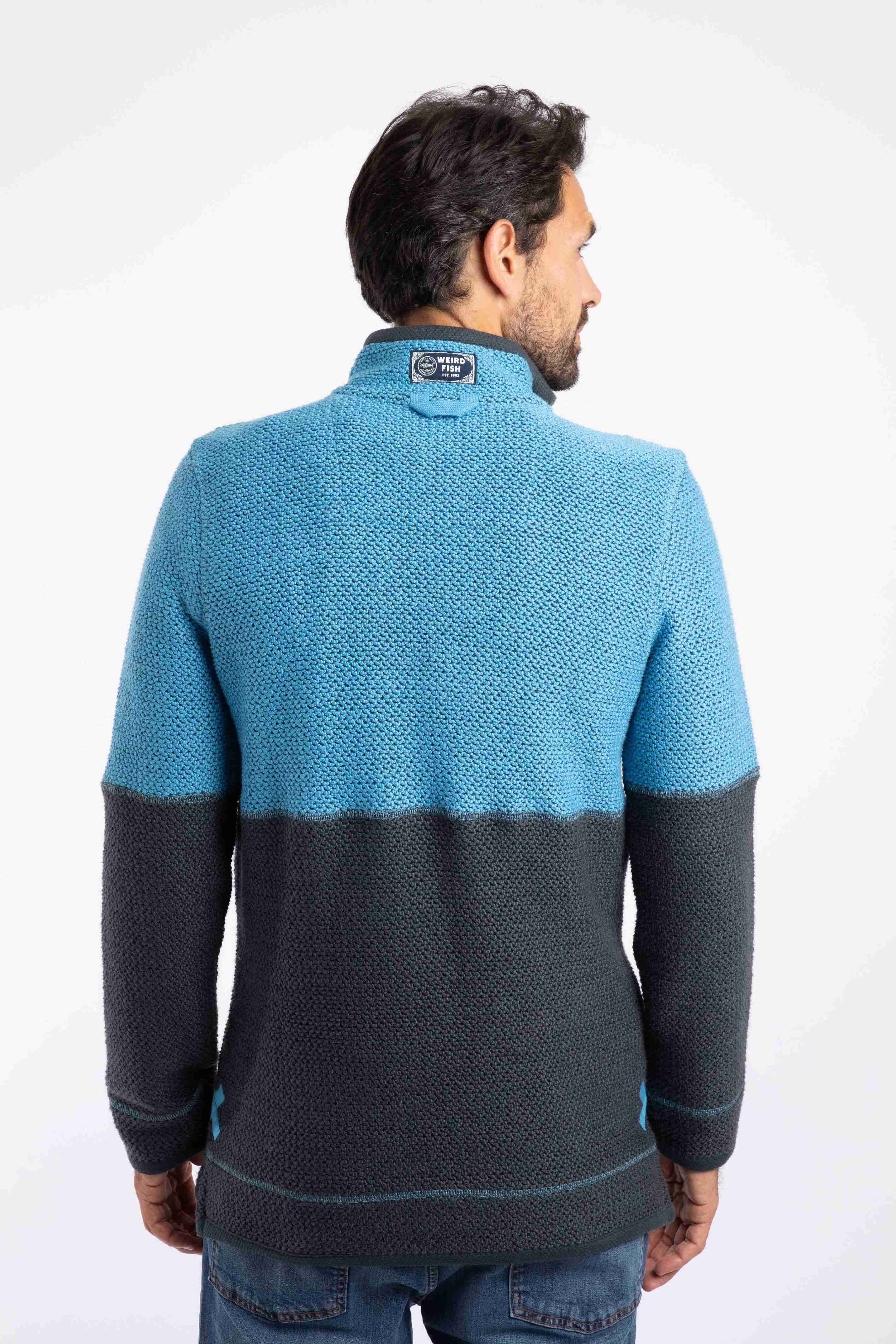 Kielder 1/4 Zip Limited Edition Macaroni Sweatshirt Pacific Blue