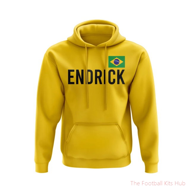Men Endrick Brazil Name Hoody (Yellow)