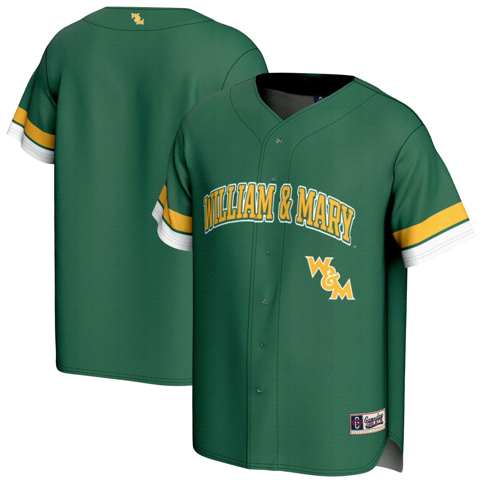 [DDG] Women's William & Mary Tribe GameDay Greats Baseball Jersey - Green
