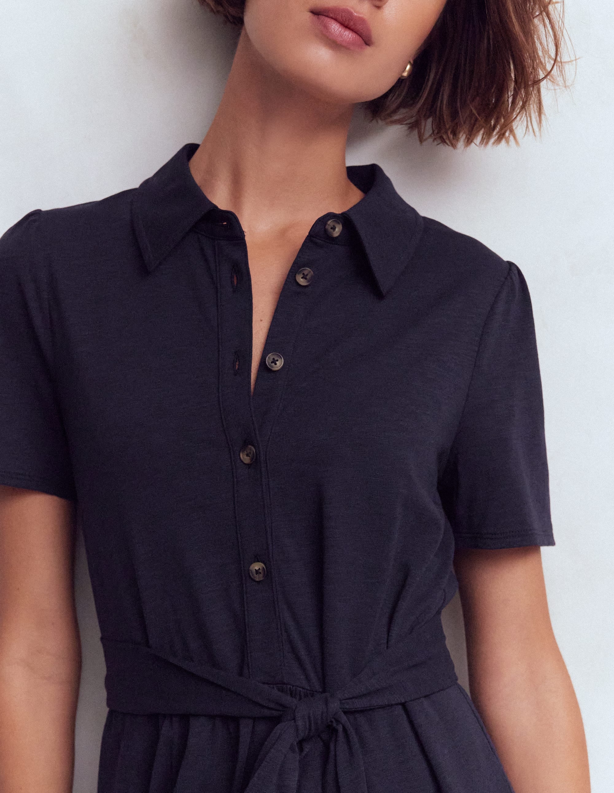 Patti Short Jersey Shirt Dress