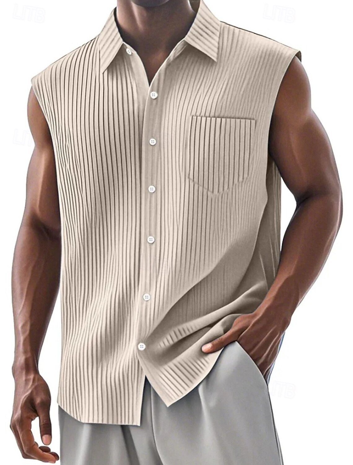 Men's Shirt Button Down Casual Corduroy Blue Black White Red Green