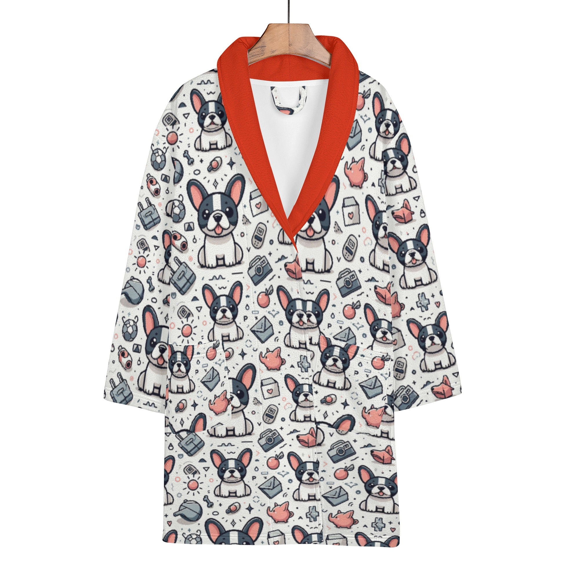 French Bulldog Lover Stella Women Bathrobe Stylish Daily Item