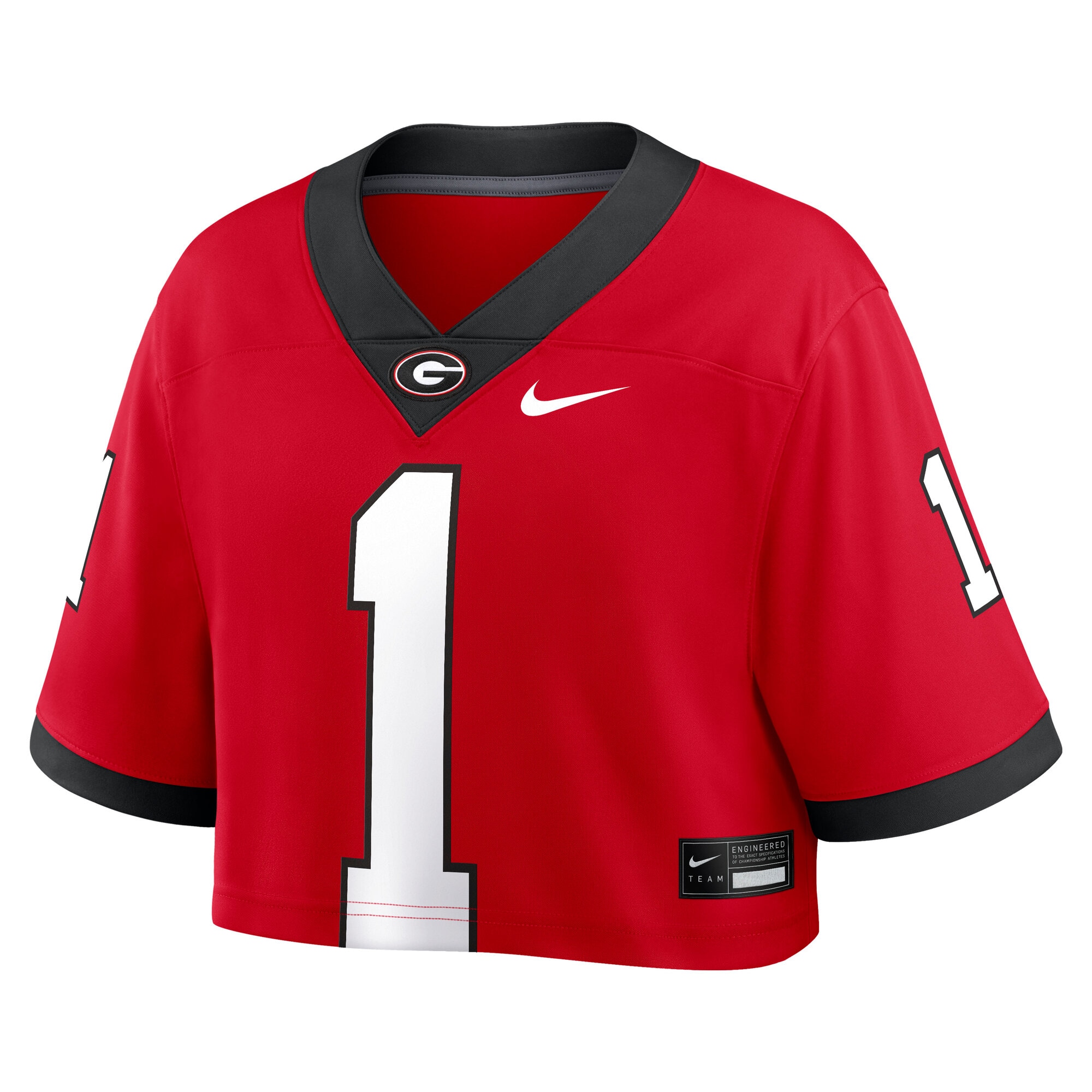 [DDG] Georgia Bulldogs Women's Game Crop Top Jersey - Red