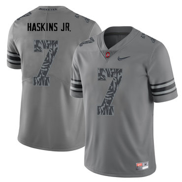 Men's Ohio St Buckeyes Gray 2024 authentic Dwayne Haskins #7 home
