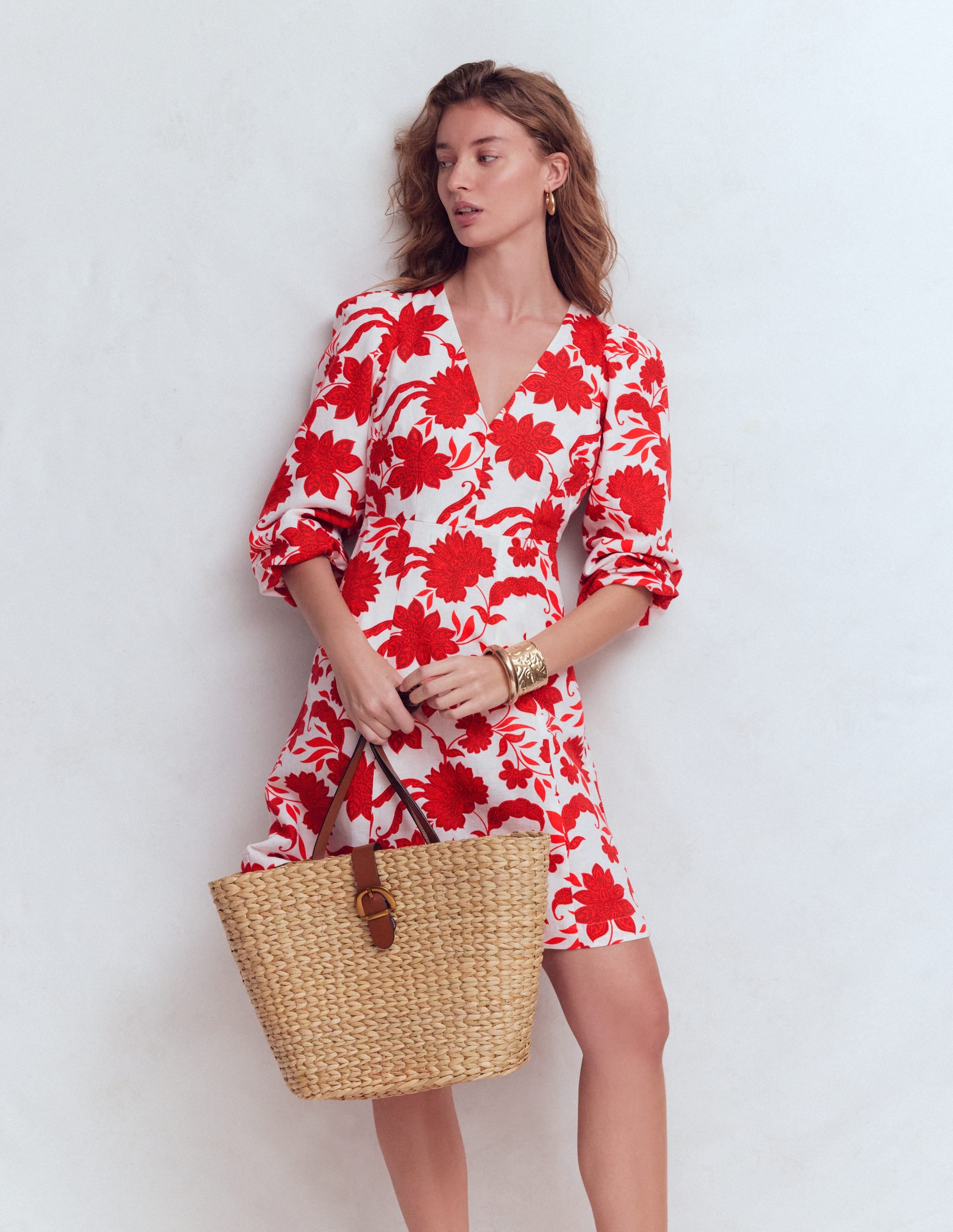 Marla Linen Blend Short Dress