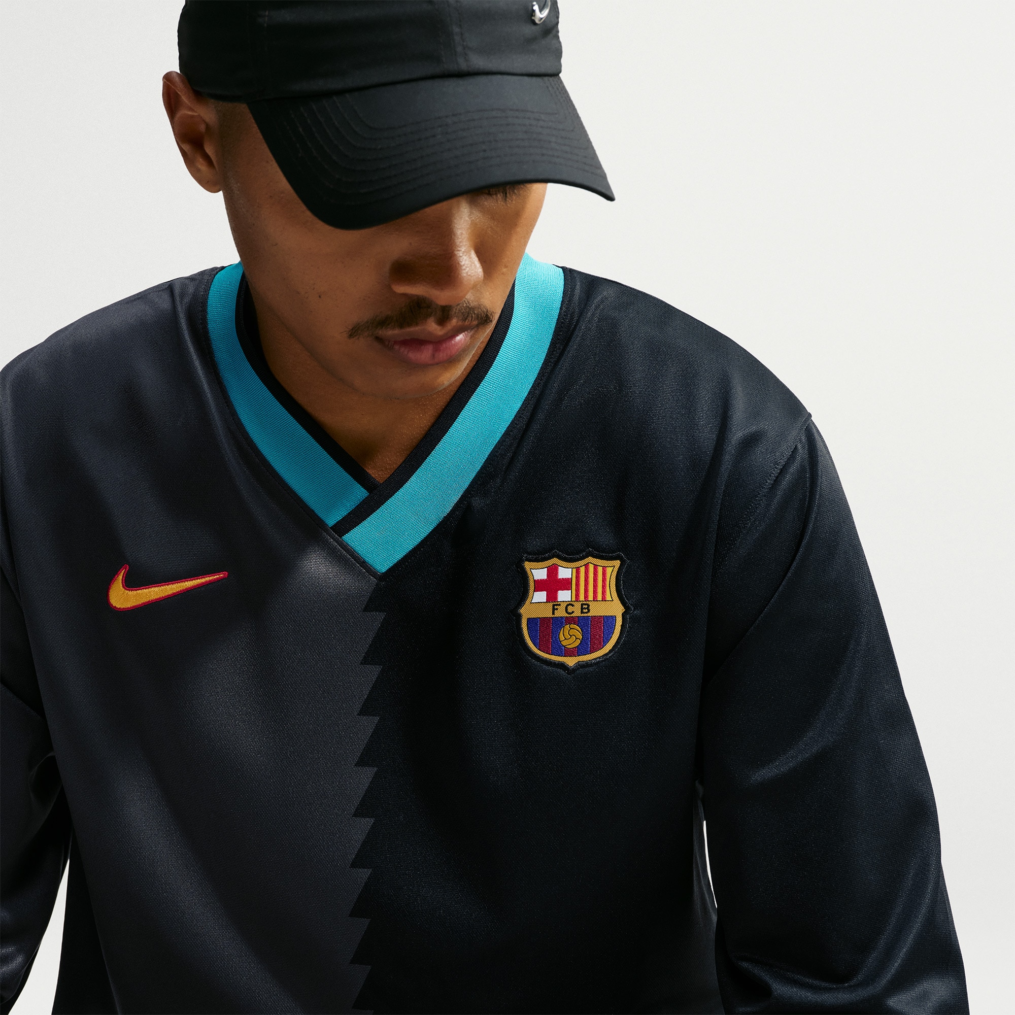 [SJH] Barcelona 2026/27 Third Energy Dri-FIT Long Sleeve Lifestyle Jersey - Black