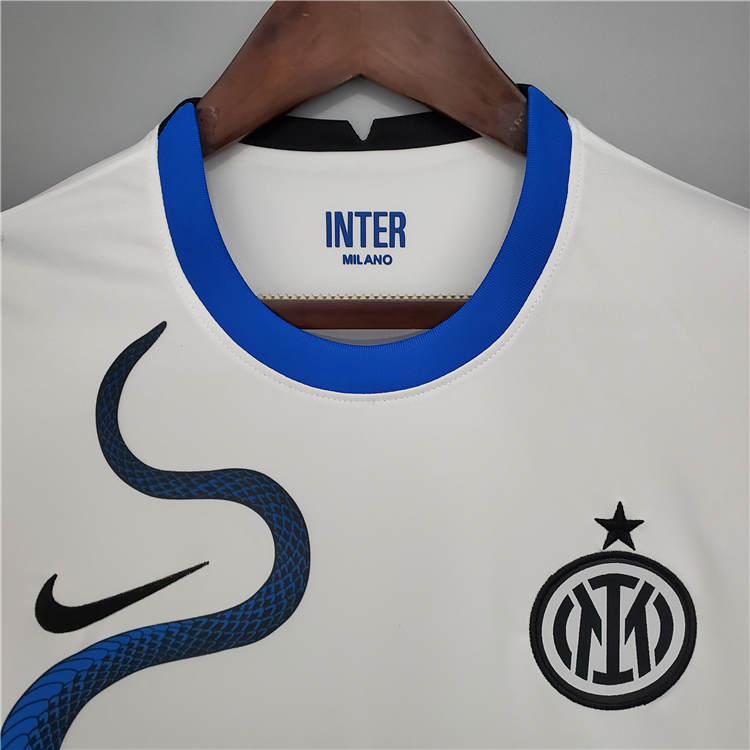 Official Inter Milan 21-22 White Away Snake Soccer Jersey Football