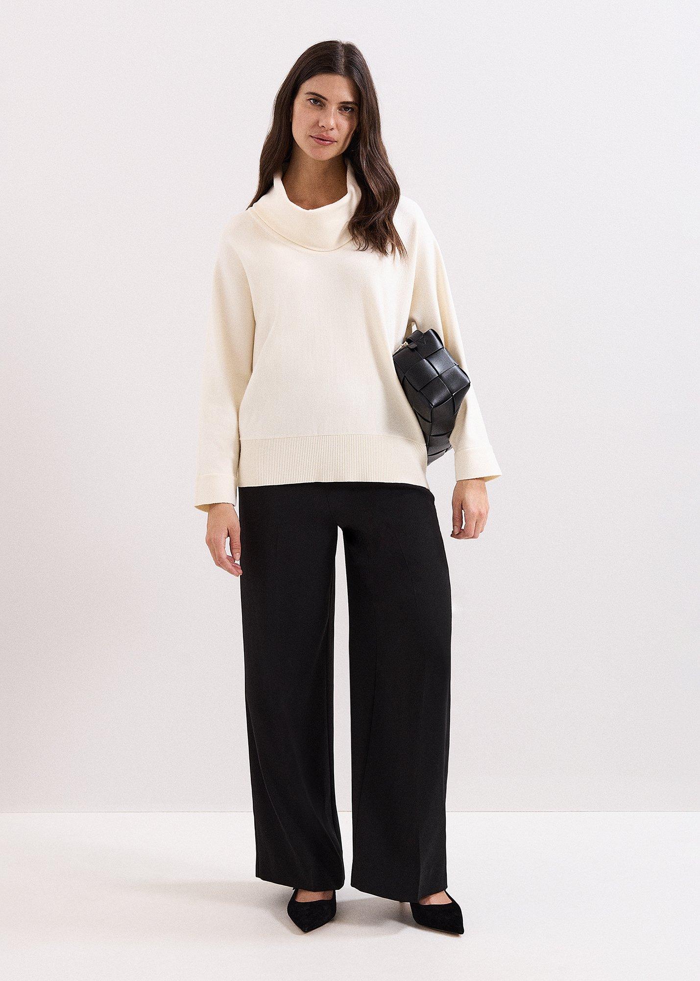 Rosalie Ivory Soft Cowl Neck Jumper