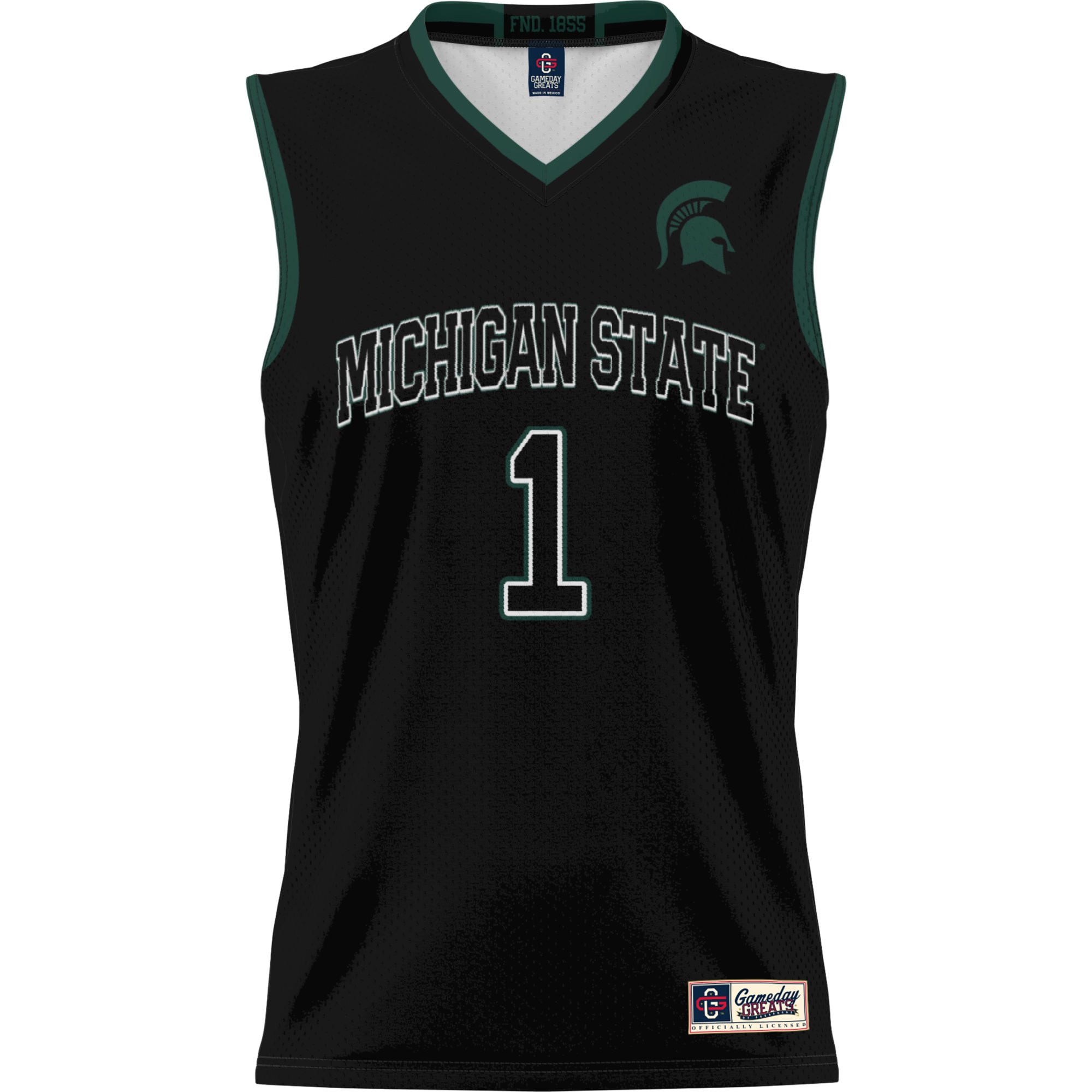 [DDG] Michigan State Spartans GameDay Greats Youth Lightweight Basketball Jersey - Black