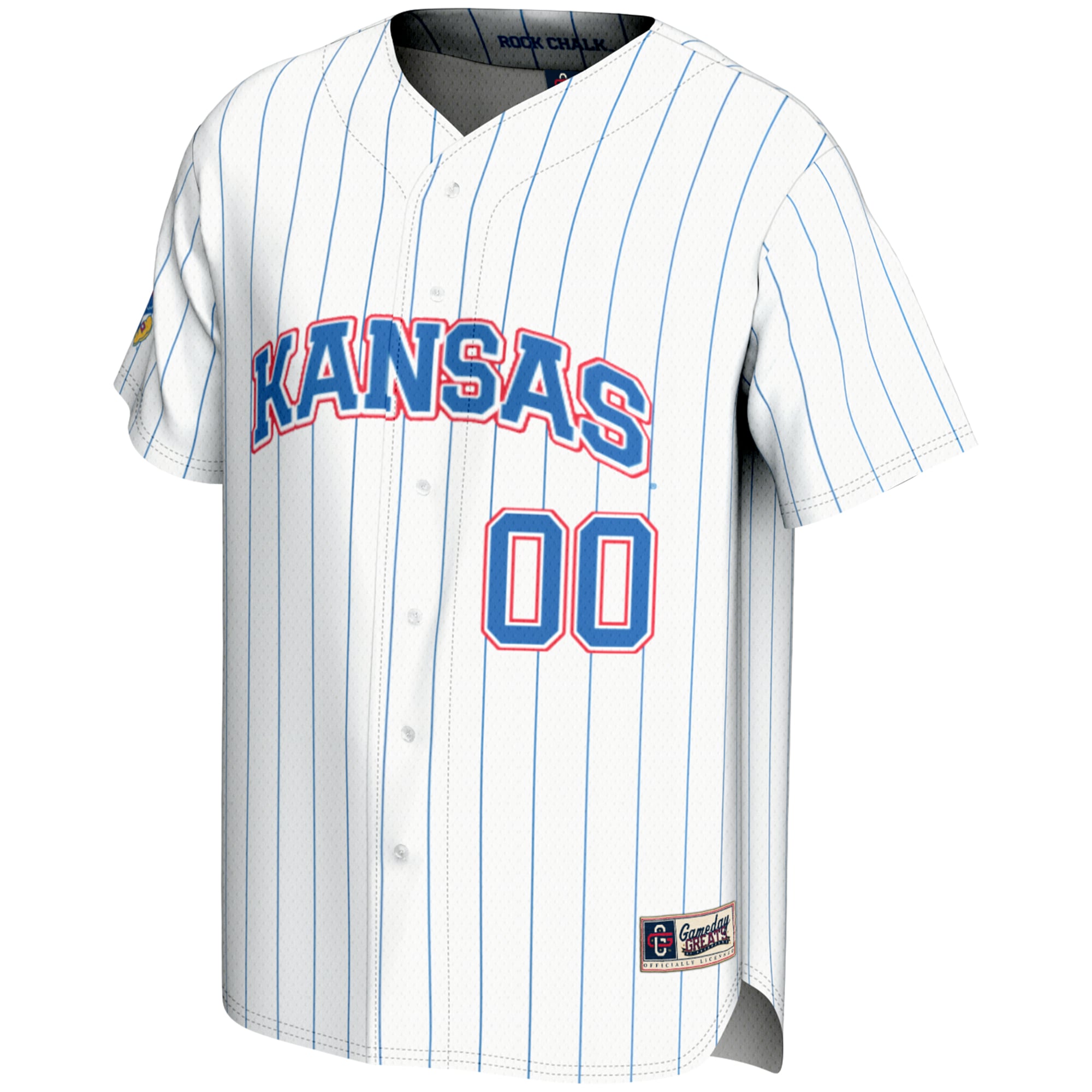 [DDG] Kansas Jayhawks GameDay Greats Youth NIL Pick-A-Player Lightweight Baseball Jersey - White