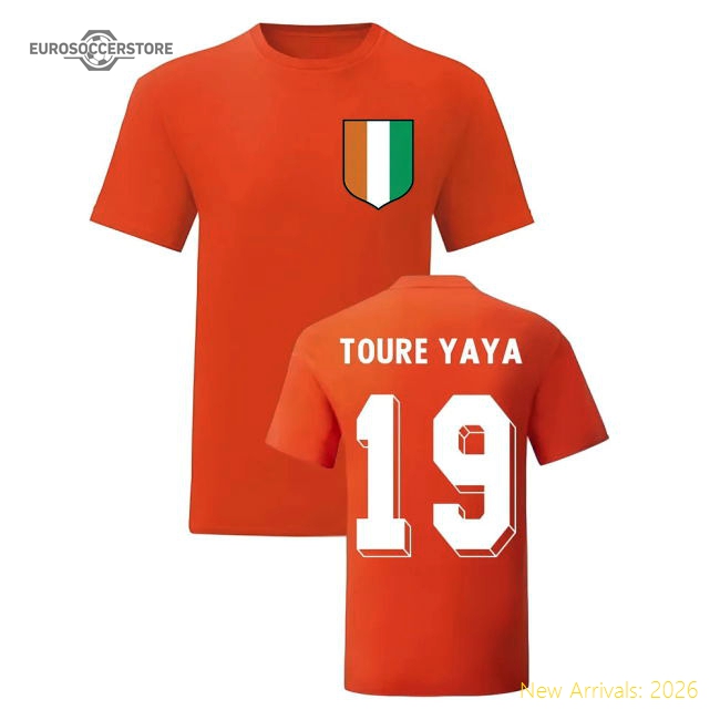 First-class Yaya Toure Ivory Coast National Hero Tee (orange)