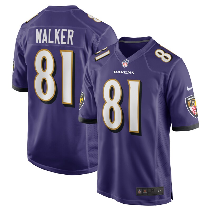 None Devontez Walker Record-Breaker BAL Ravens Premium Material Jersey