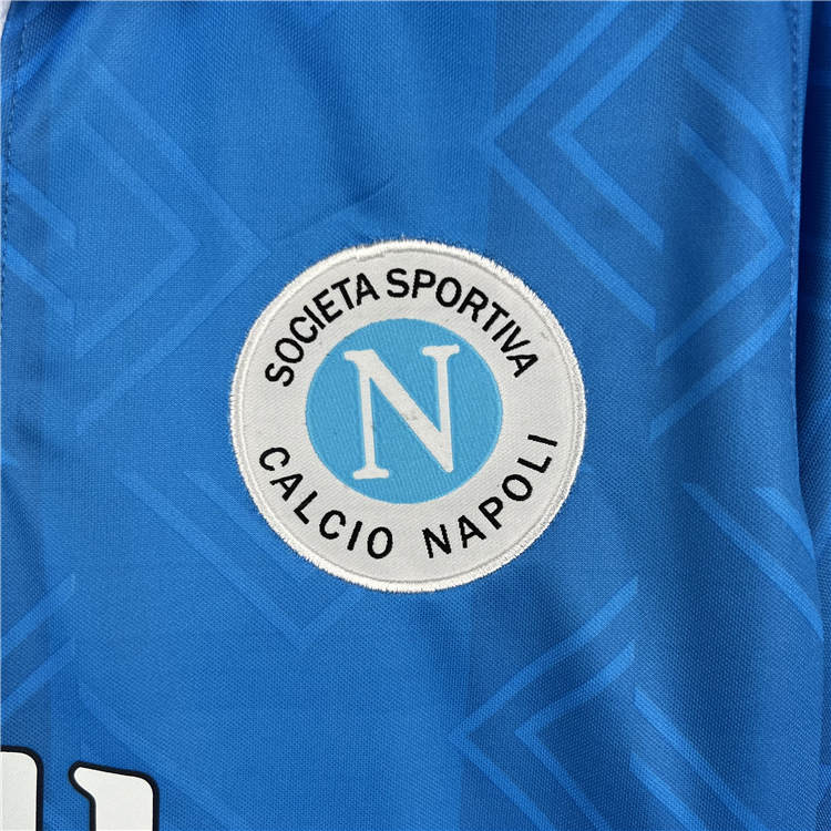 9394 Napoli Retro Football Shirt Home Blue Soccer Shirt - Official