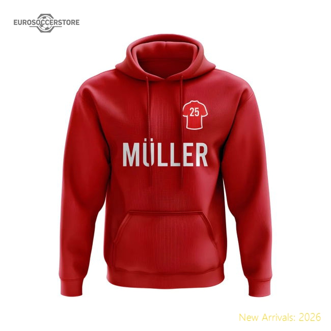 Outstanding Thomas Muller Bayern Munich Number Hoody (red)