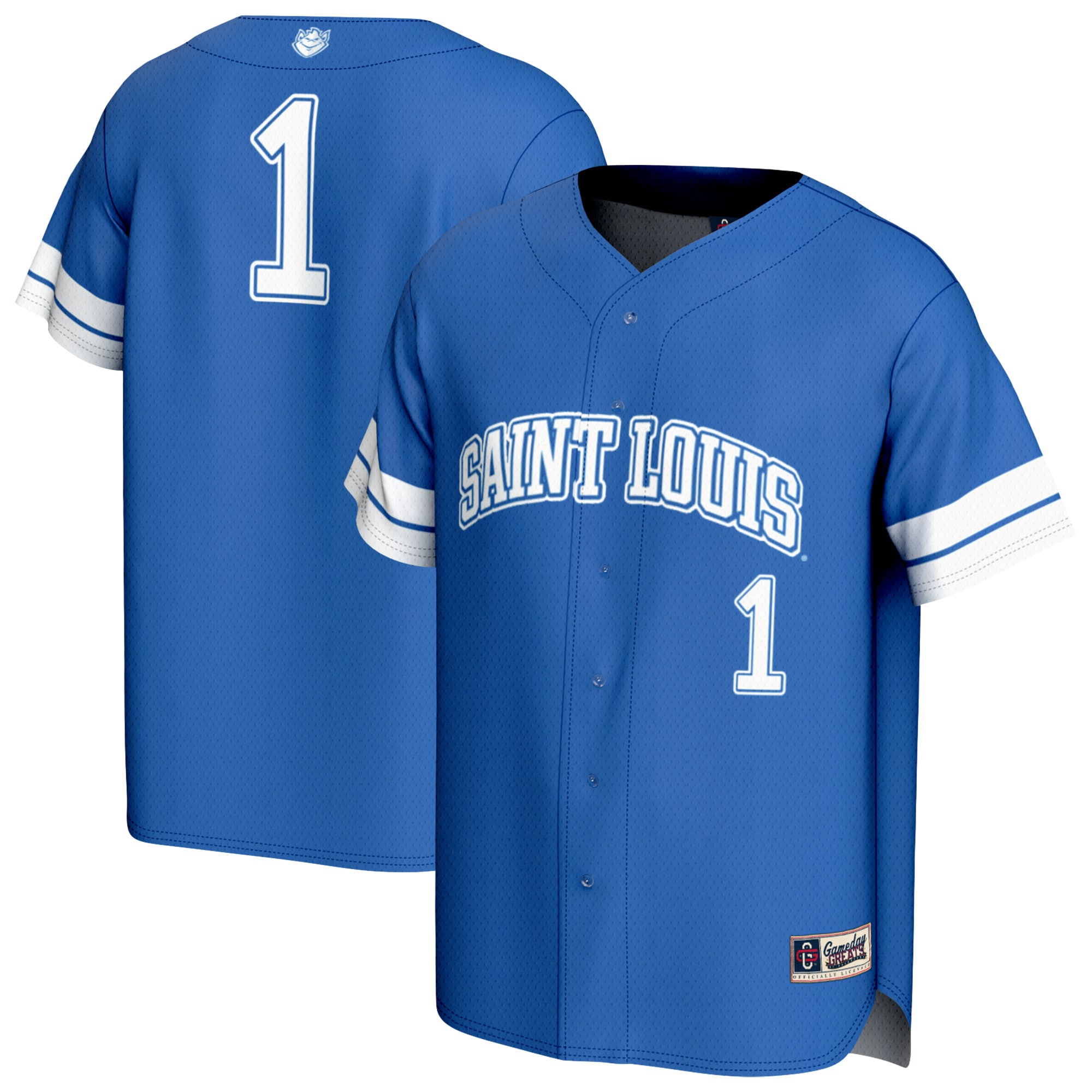 [NJP] Saint Louis Billikens GameDay Greats Youth Lightweight Collegiate Baseball Fashion Jersey - Blue