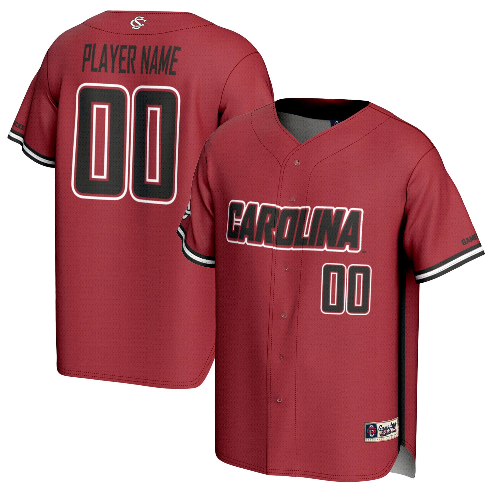 [NJP] South Carolina Gamecocks GameDay Greats Youth NIL Pick-A-Player Baseball Lightweight Jersey - Garnet