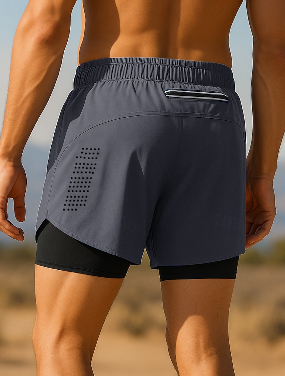 Men's Shorts with Tights Patchwork Casual Outdoor Sports & Summer