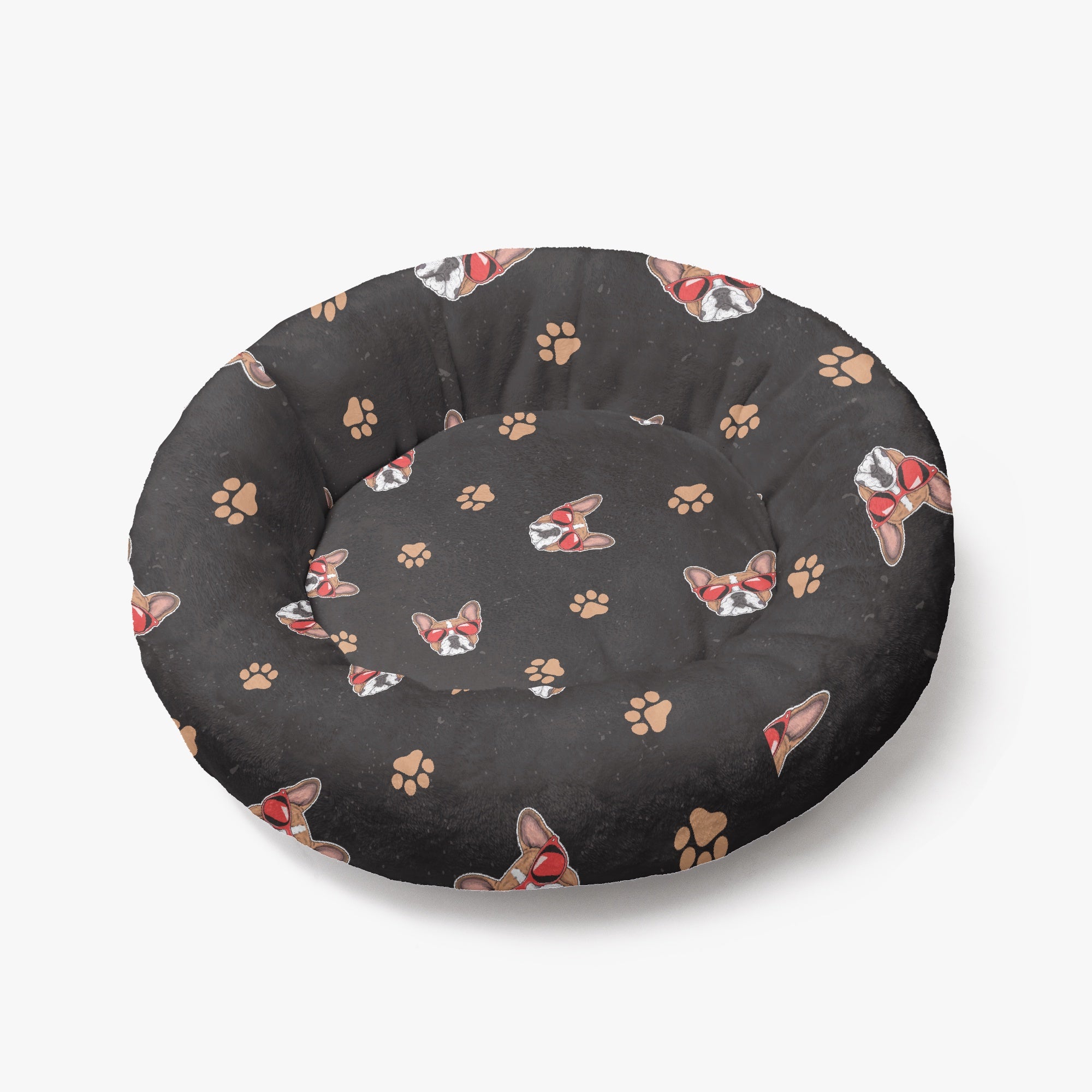 Bed | Anti-anxiety French Bulldog Donut Bed Winter Wear | Comfort Fit