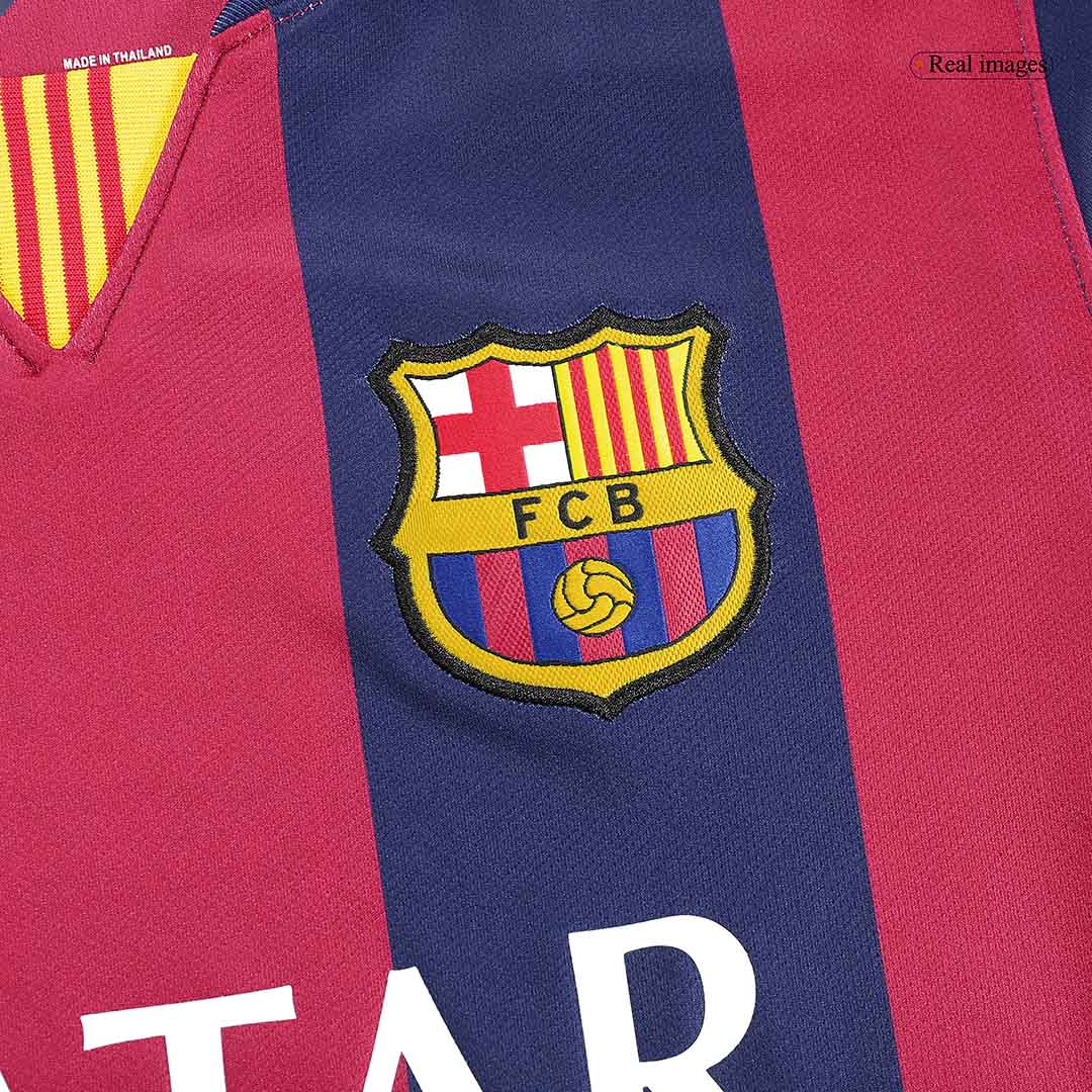 Retro NEYMAR JR #11 2014/15 Barcelona Home Long Sleeve Soccer JerseyAu