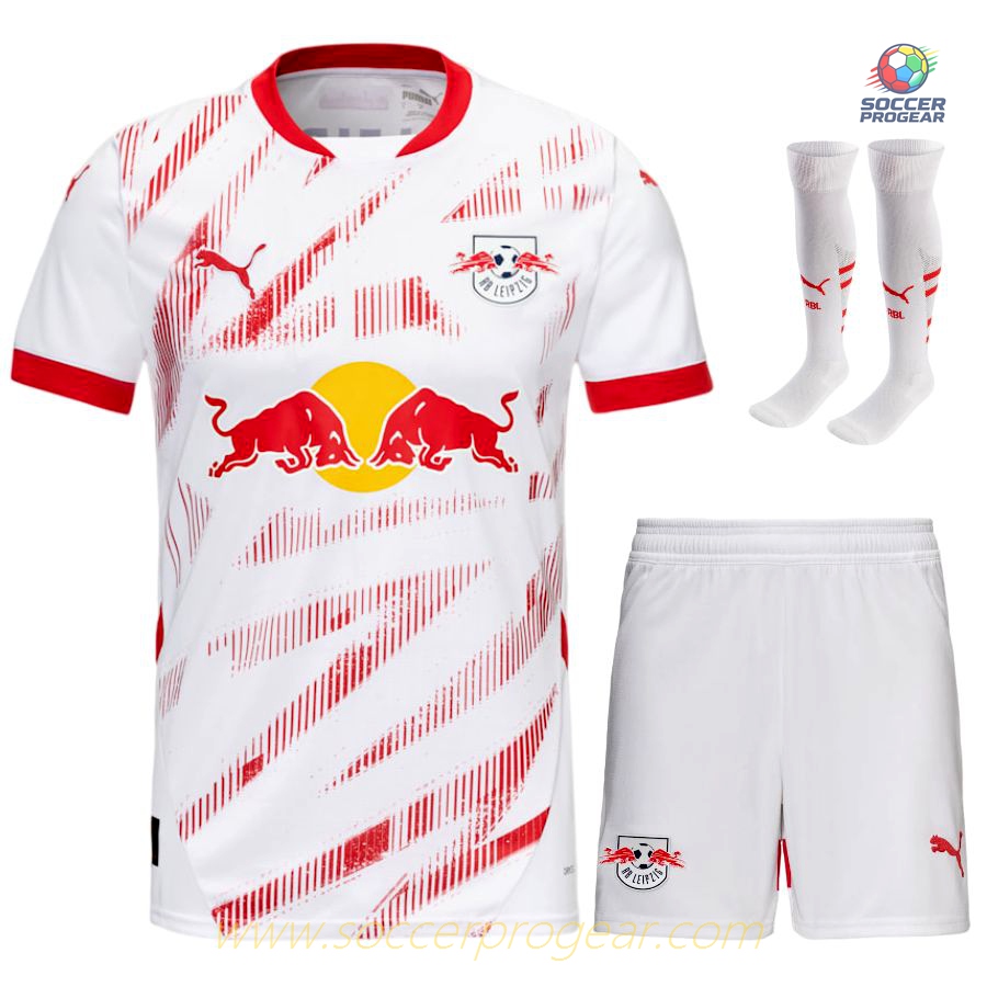 Red Bull Leipzig Youth'sren's Home Football Soccer Jersey Soccer Jersey 2024-25 Edition