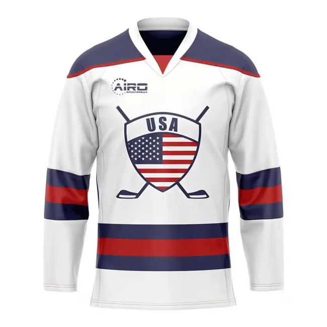 Premium-Quality United States Home Ice Hockey Shirt Aero-Dynamic