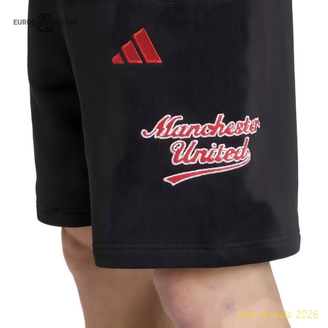 Classic Premium High-Quality 2025-2026 Man Utd US Shorts Black