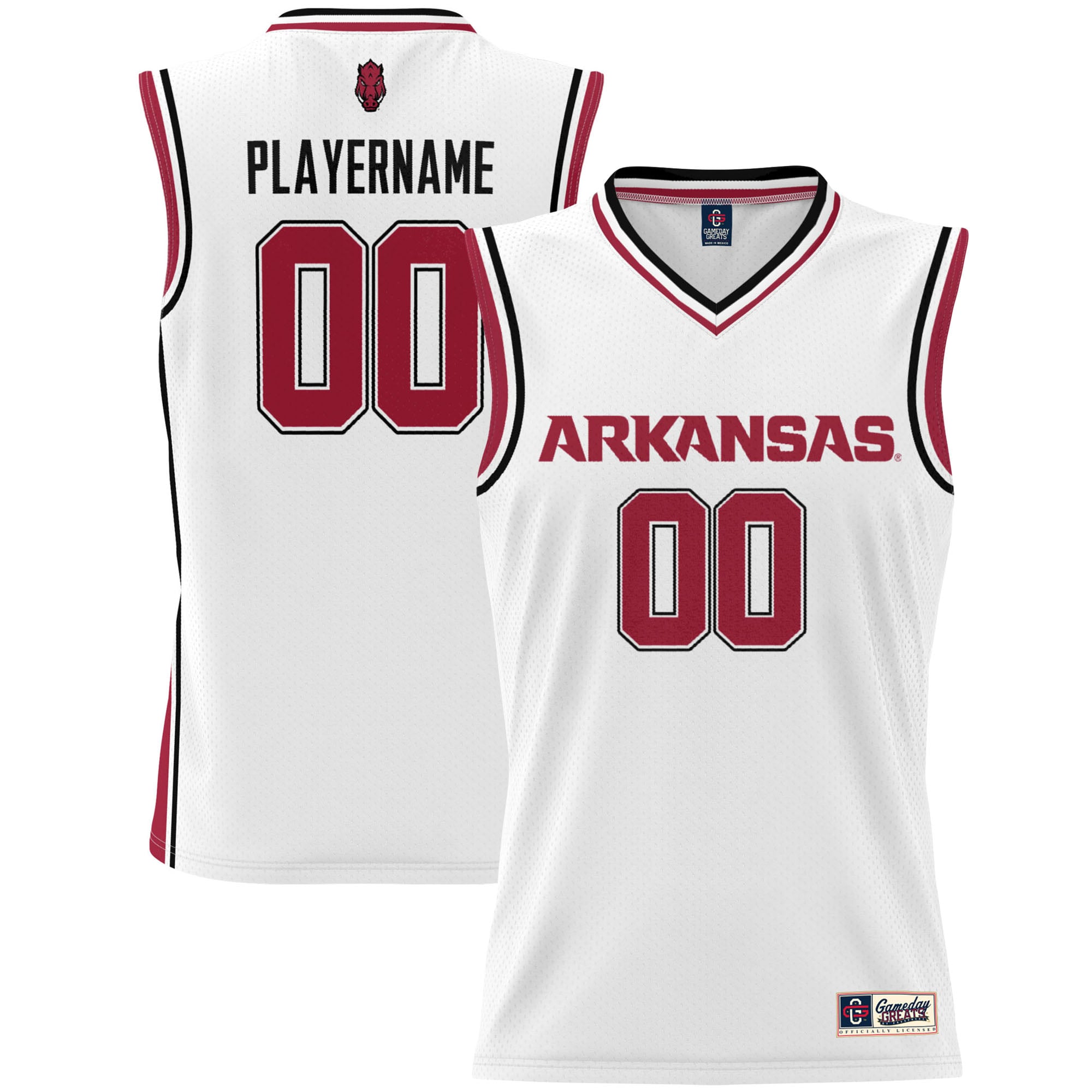 Arkansas Razorbacks GameDay Greats Youth NIL Pick-A-Player Lightweight Women's Basketball Jersey - White