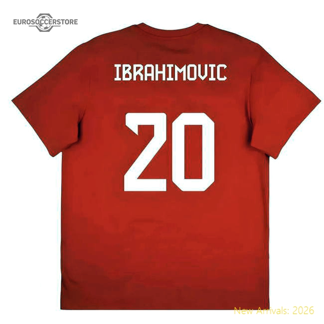 Best-Selling 2025-2026 Bayern Munich Seasonal Graphic Tee (Red) (Ibrahimovic
