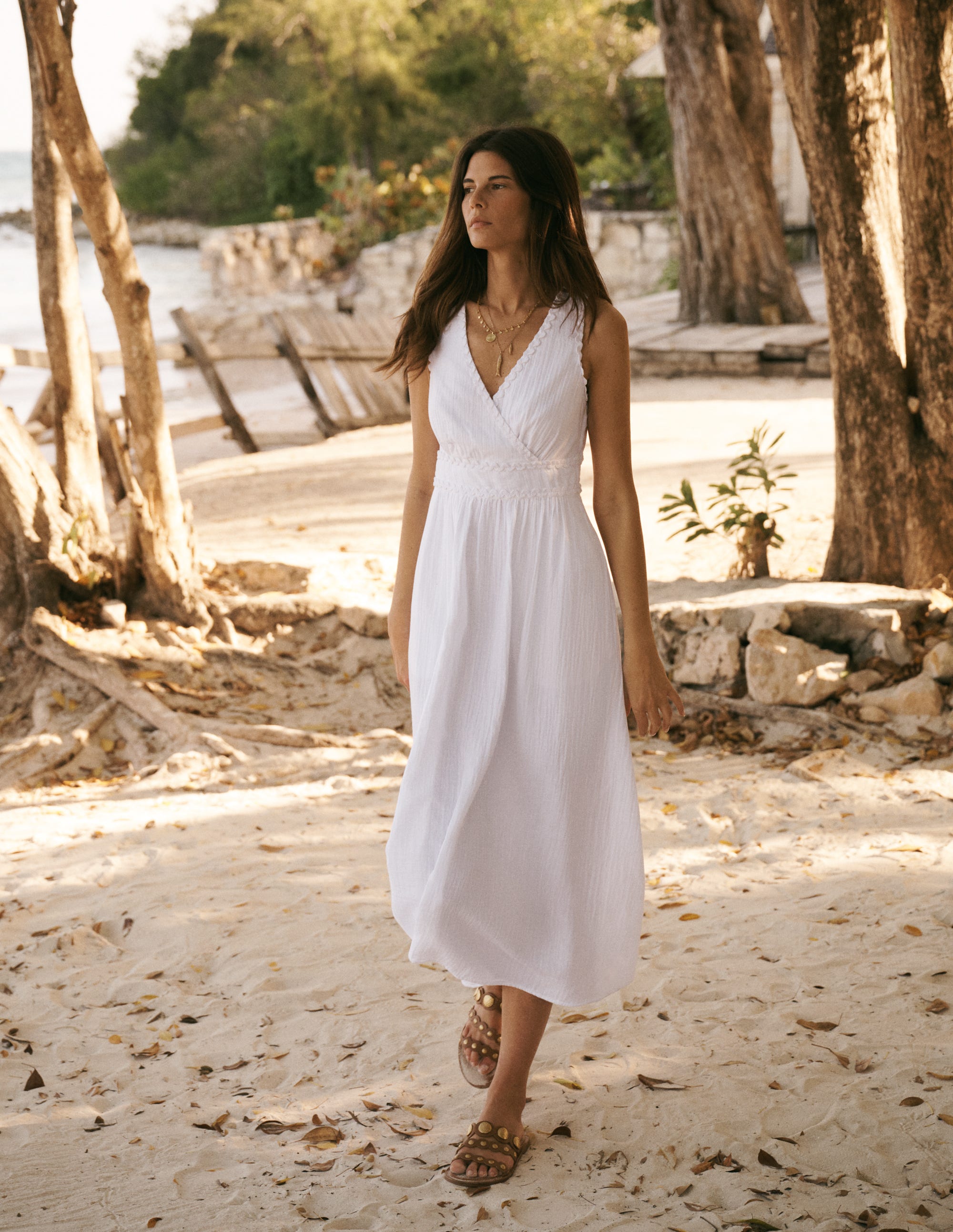 Lorna Trim Double Cloth Dress