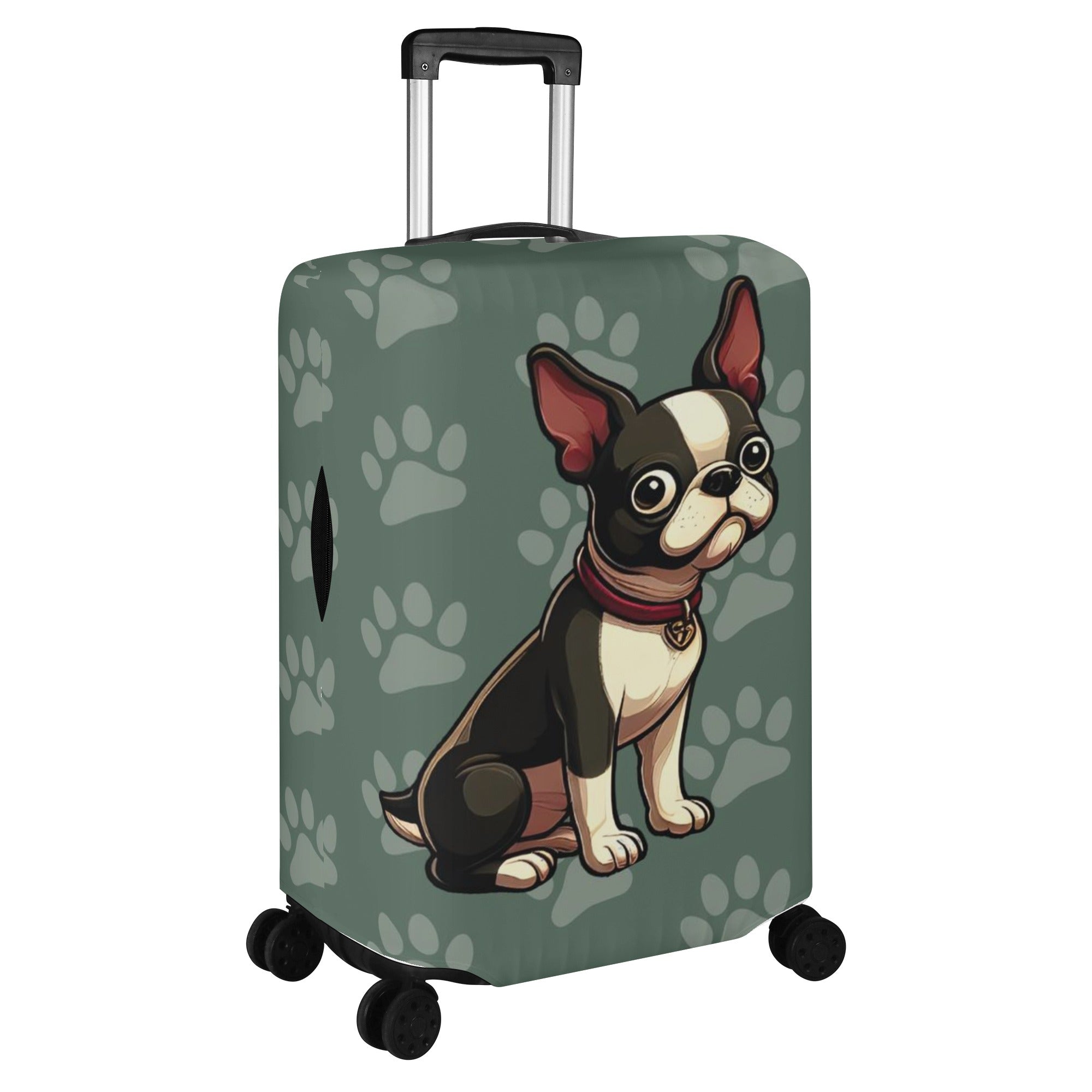 Street-Ready Riley - Luggage Cover For Boston Terrier Lovers for French