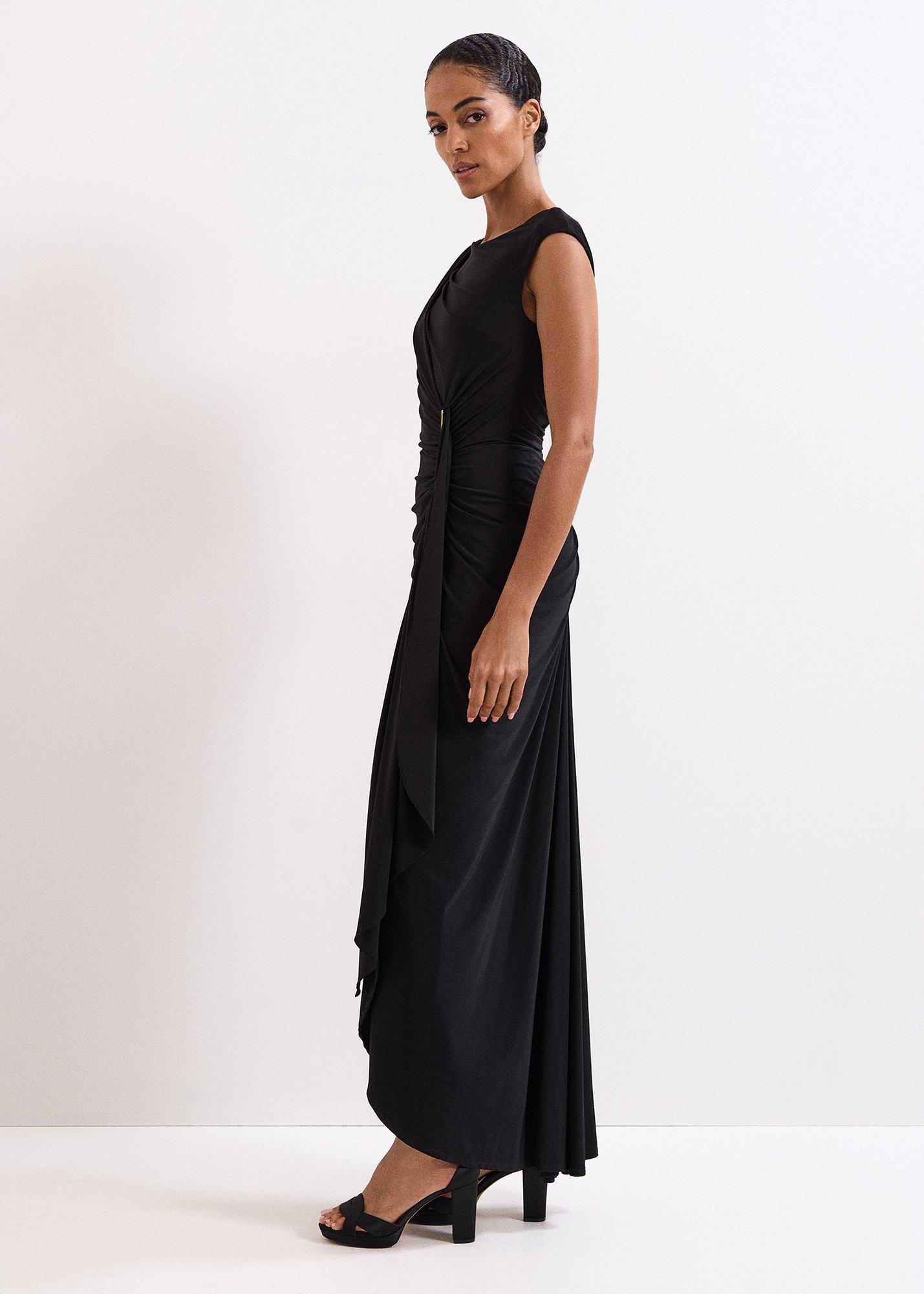 Petite Donna Black Maxi Dress