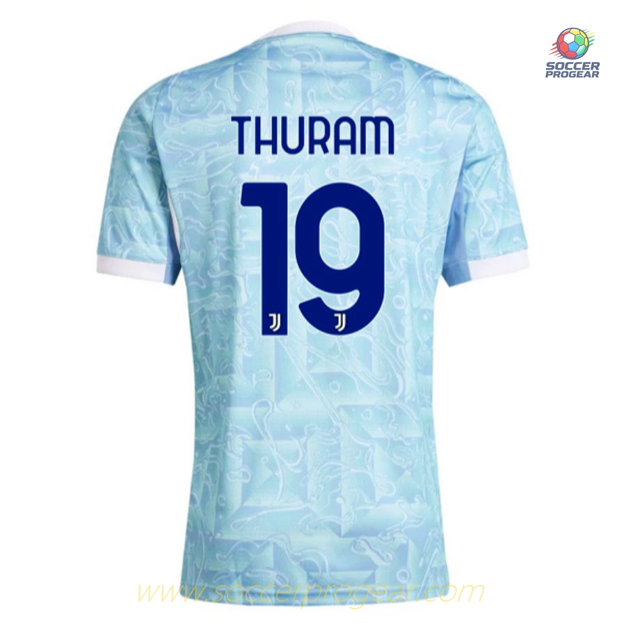 Juventus Youth Away Football Soccer Jersey Football Jersey 2025-26 Edition Thuram