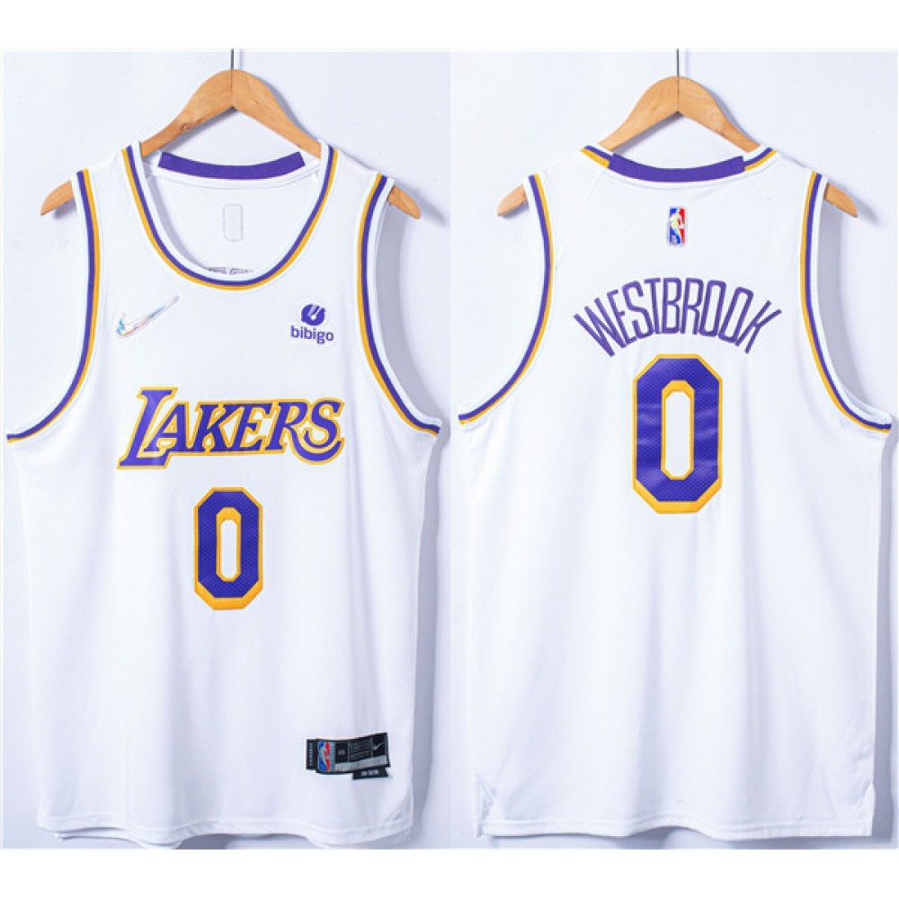 Men's Los Angeles Lakers #0 Russell Westbrook 75th Anniversary 